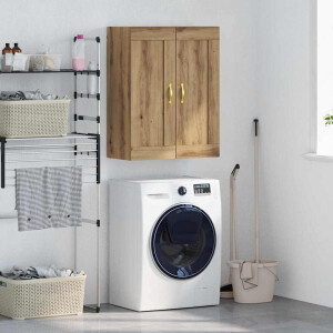 vidaXL Wandkast Artisan Eiken 69,5 x 34 x 90 cm Bewerkt hout