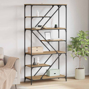 vidaXL Boekenkast Artisan Eiken 91 x 36 x 176 cm Bewerkt hout