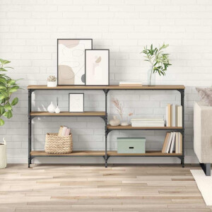 vidaXL Wandtafel Artisan Eiken 150 x 29 x 76,5 cm Bewerkt hout