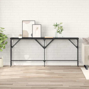 vidaXL Wandtafel Zwart eiken 180 x 29 x 75 cm Bewerkt hout