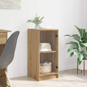 vidaXL Dressoir artisanaal eikenkleurig 35 x 37 x 76 cm Bewerkt hout