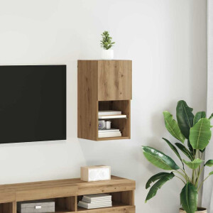vidaXL Wandgemonteerd tv-meubel Artisan Eiken 30,5 x 30 x 60 cm