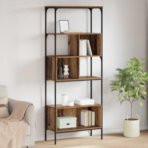vidaXL Boekenkast Oud Hout 76 x 33 x 188,5 cm Bewerkt hout