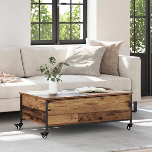vidaXL Salontafel Oud Hout 91 x 55 x 32 cm Bewerkt hout