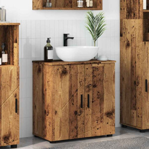 vidaXL Badkamer Kast met plank Oud hout 61 x 35 x 64 cm Bewerkt hout