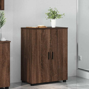 vidaXL Badkamer Kast bruin eikenkleur 60 x 35 x 80 cm Bewerkt hout