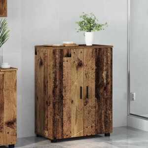 vidaXL Badkamer Kast met plank Oud hout 60 x 35 x 80 cm Bewerkt hout