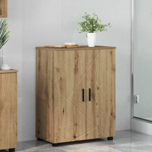 vidaXL Badkamer Kast met plank artisanaal eikenkleurig 60 x 35 x 80 cm