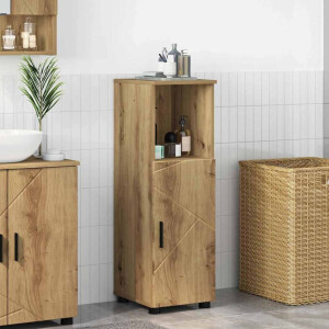 vidaXL Badkamer Kast met opslag Artisan Eiken 30 x 35 x 95 cm
