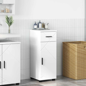 vidaXL Badkamer Kast Wit 30 x 35 x 80 cm Bewerkt hout & Metaal