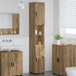 vidaXL Badkamer Kast met opslag Artisan Eiken 30 x 35 x 192 cm