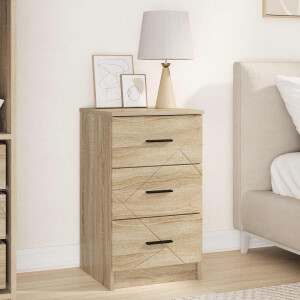 vidaXL Nachtkastje met lade Sonoma eiken 38 x 38 x 66 cm Bewerkt hout