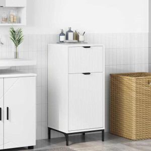 vidaXL Badkamer Kast Wit 39,5 x 36 x 88 cm Bewerkt hout & Metaal