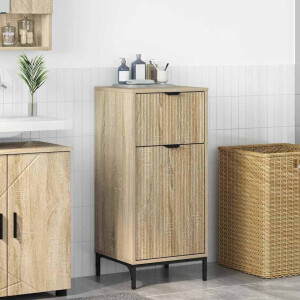 vidaXL Badkamer Kast Sonoma eiken 39.5 x 36 x 88 cm Bewerkt hout