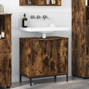 vidaXL Badkamertenk te kast Gerookt eiken 60,5 x 33,5 x 61 cm