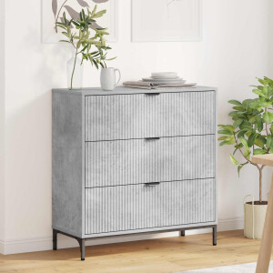 vidaXL Dressoir met lade Beton Grijs 79,5 x 33 x 82 cm Bewerkt hout