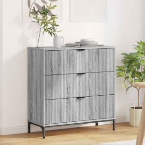 vidaXL Dressoir met lade Grijs Sonoma 79,5 x 33 x 82 cm Bewerkt hout
