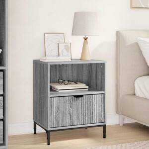 vidaXL Nachtkastje met lade Grijs sonoma 49 x 36 x 61 cm Bewerkt hout