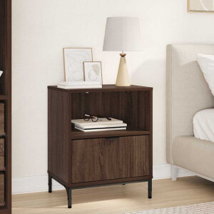 vidaXL Nachtkastje bruin eikenkleur 49 x 36 x 61 cm Bewerkt hout