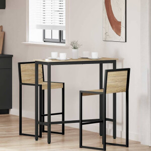 vidaXL Tafel Sonoma Eiken 100 x 40 x 100,5 cm Engineered hout en staal