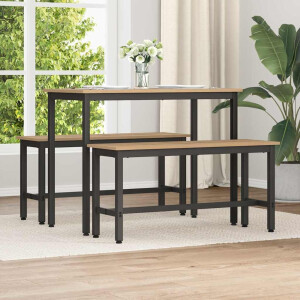 vidaXL Eetbank 2 pcs Artisan Eiken 100 x 32,5 x 48,5 cm