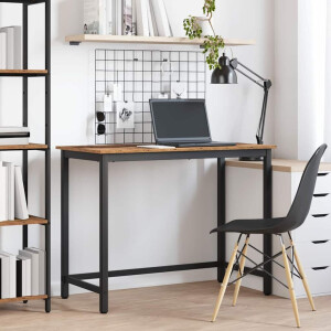 vidaXL Tafel Oudhout 80 x 50 x 76,5 cm Engineered hout en staal