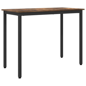 vidaXL Tafel Gerookt eiken 100 x 50 x 76,5 cm Engineered hout en staal