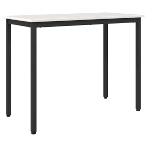 vidaXL Tafel Wit 100 x 50 x 77 cm Engineered hout en staal