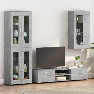 vidaXL Houten Kast Beton Grijs 50 x 29 x 100 cm Bewerkt hout