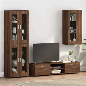 vidaXL Houten Kast Bruin Eiken 50 x 29 x 100 cm Bewerkt hout
