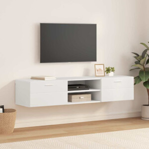 vidaXL TV-kast met lade met plank Wit 150 x 39 x 30 cm Bewerkt hout