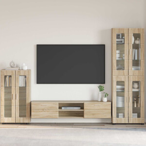 vidaXL Dressoir FLORIN Sonoma Eiken 55,5 x 29 x 100 cm Bewerkt hout