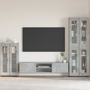 vidaXL Dressoir FLORIN Beton Grijs 55,5 x 29 x 100 cm Bewerkt hout