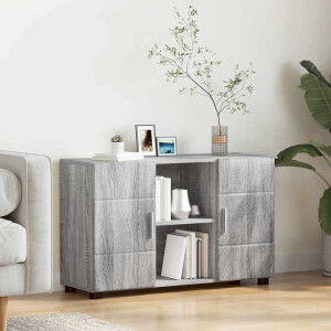 vidaXL Dressoir FLORIN Grijs Sonoma 88,5 x 30,5 x 55,5 cm Bewerkt hout