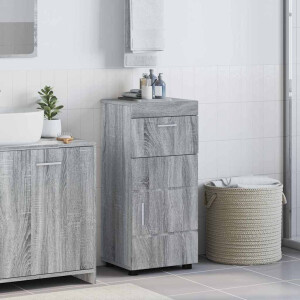 vidaXL Badkamer Kast Grijs sonoma 37 x 31.5 x 82 cm Bewerkt hout