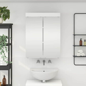 vidaXL Badkamer spiegelkast TULUM Wit 60 x 16,5 x 78 cm Bewerkt hout