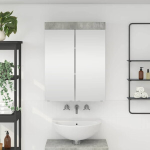 vidaXL Badkamer spiegelkast TULUM Beton Grijs 60 x 16,5 x 78 cm