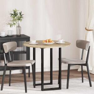 vidaXL Tafelblad Sonoma eiken Ø 80 x 1,5 cm Bewerkt hout
