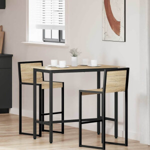 vidaXL Tafel Sonoma Eiken 100 x 50 x 90,5 cm Engineered hout en staal