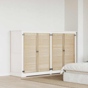 vidaXL Kastdeuren 4 pcs Bruin 110 x 49.5 x 2.1 cm Massief grenenhout