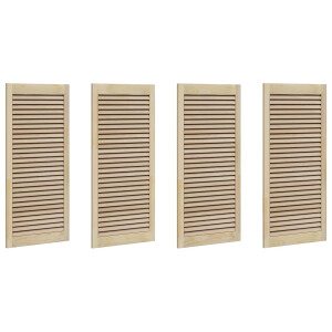 vidaXL Kastdeur 4 pcs Naturel 140.5 x 2 x 59.5 cm Massief grenenhout