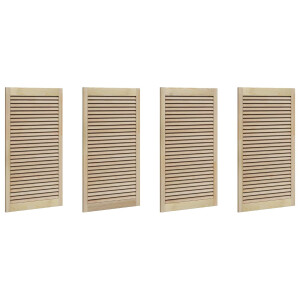 vidaXL Kastdeur 4 pcs Naturel 140.5 x 2 x 59.5 cm Massief grenenhout