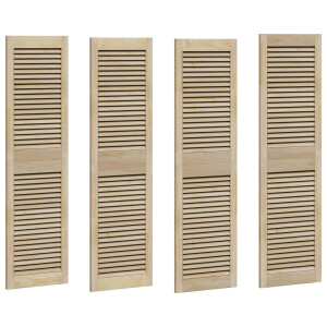 vidaXL Kastdeur 4 pcs Naturel 140.5 x 2 x 59.5 cm Massief grenenhout