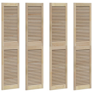 vidaXL Kastdeur 4 pcs Naturel 140.5 x 2 x 59.5 cm Massief grenenhout