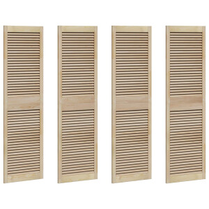 vidaXL Kastdeur 4 pcs Naturel 140.5 x 2 x 59.5 cm Massief grenenhout