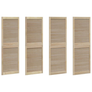 vidaXL Kastdeur 4 pcs Naturel 140.5 x 2 x 59.5 cm Massief grenenhout
