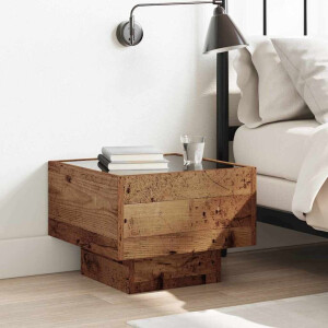 vidaXL Salontafel Oudhout 40 x 40 x 30 cm Bewerkt hout