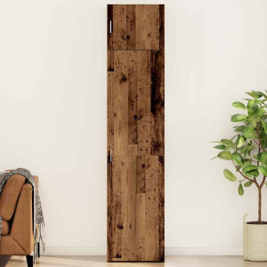 vidaXL Opbergkast met plank Anders met opslag met de deur Oud hout 50 x 41 x 225 cm Bewerkt hout