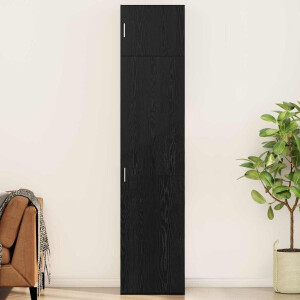 vidaXL Opbergkast met plank Anders met opslag Zwart eiken 50 x 41 x 225 cm Bewerkt hout