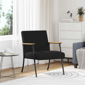 vidaXL Fauteuil Zwart Stof
